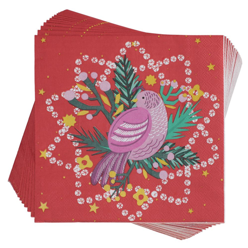 Set 24 Servilletas Papel Navidad