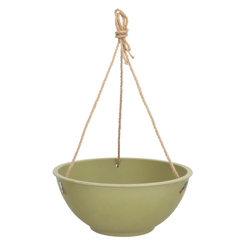 Maceta colgante de fibra de bambú 30.2x30.2x13 cm