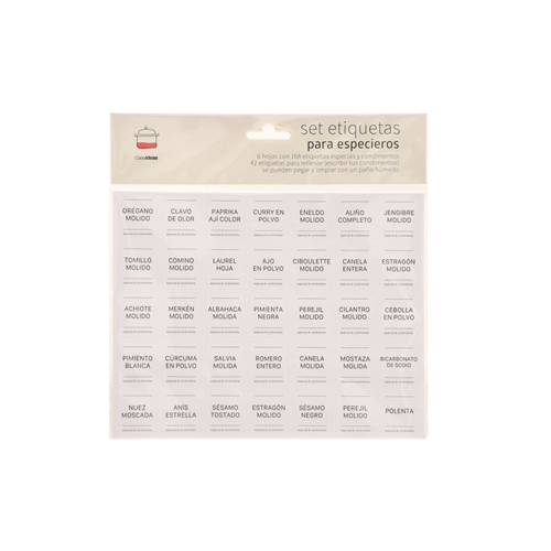 Set de etiquetas para especieros