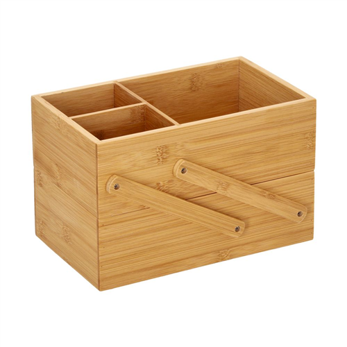Organizador de bambú de 2 niveles 37.2x16.6x20 cm