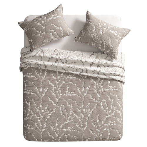 Colcha de algodón bordado King