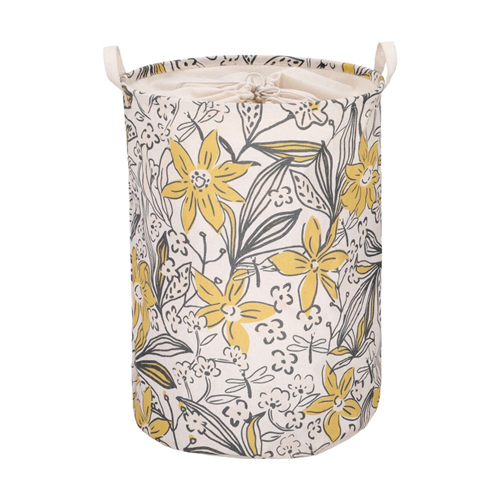 Canasta para ropa sucia de algodón estampado 40x55 cm