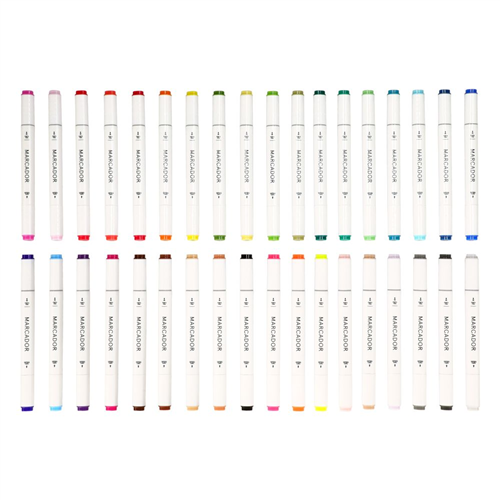 Set 36 marcadores doble punta