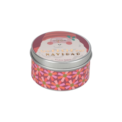 Vela de navidad frutos rojos 6.5x4 cm