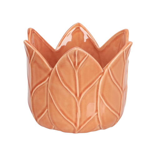 Maceta de cerámica flor 16.3x15.3x13.3 cm