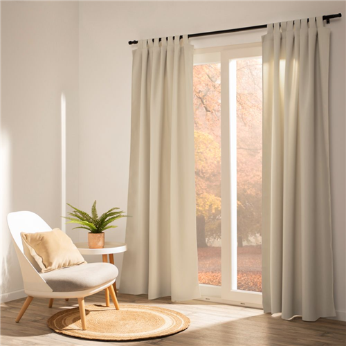 Cortina blackout con presillas tweed 140x240 cm