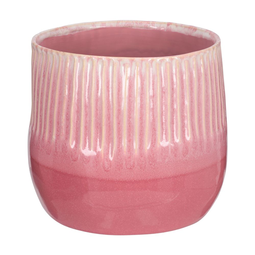 Maceta de cerámica con textura 19.7x17.5 cm