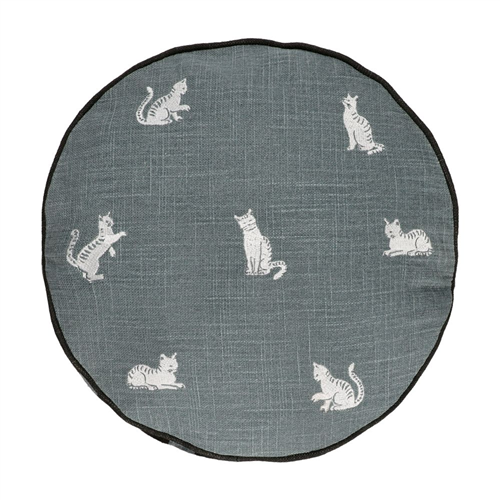 Cojín de algodón con bordado diámetro 35 cm