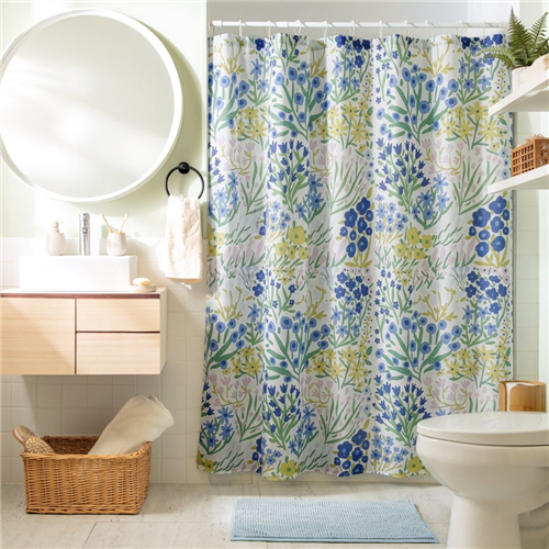 Set de baño cortina. tapete y ganchos