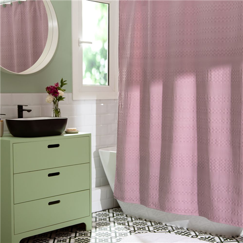Cortina de baño algodón texturizado 180x190 cm