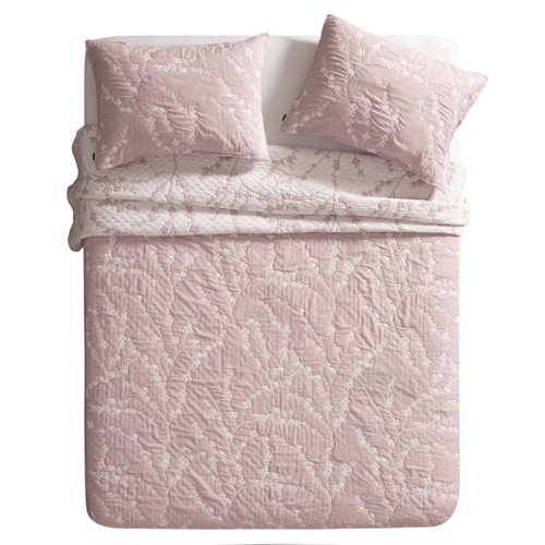 Colcha de algodón bordado Mat/Queen