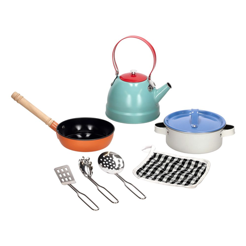 Set de ollas y accesorios de juguete