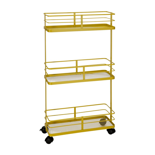 Carro angosto de metal con 3 niveles 35.5x14x70 cm
