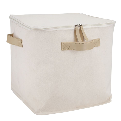 Caja organizadora de tela con cierre 28x28x28 cm