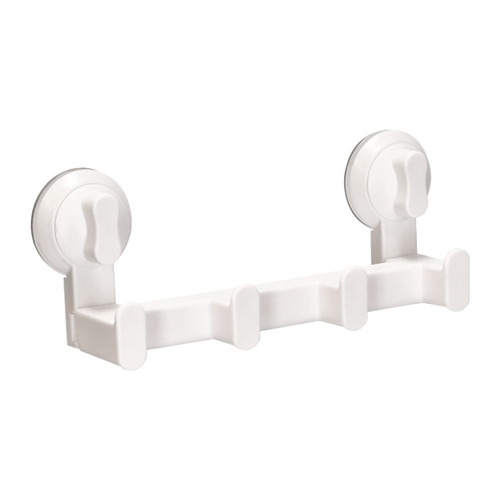 Percha triple para el baño con succión 24.5 x 6 x 9.5 cm