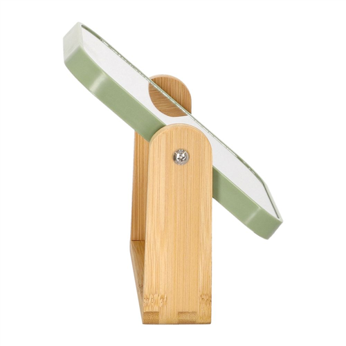 Espejo de mesa con base de bambú 18x4.5x21 cm