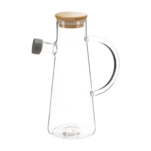 Aceitero con tapa de madera