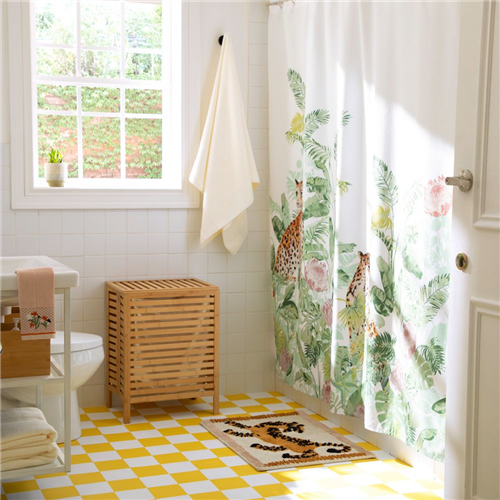 Cortina de baño estampada 178x180 cm