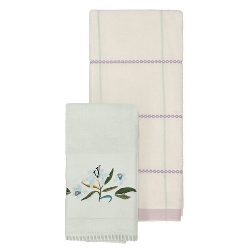 Set 2 toallas de mano con diseño bordado