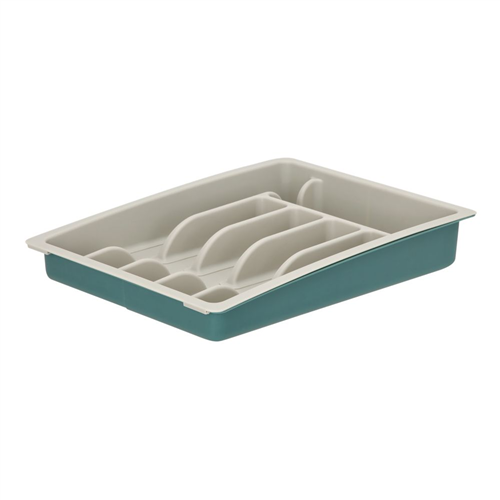 Organizador de cubiertos de plástico extensible