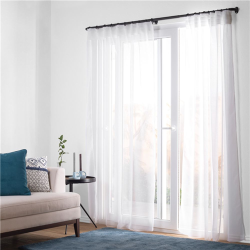 Set 2 Cortinas Visillo Velo con Presillas Ocultas 140x240 cm