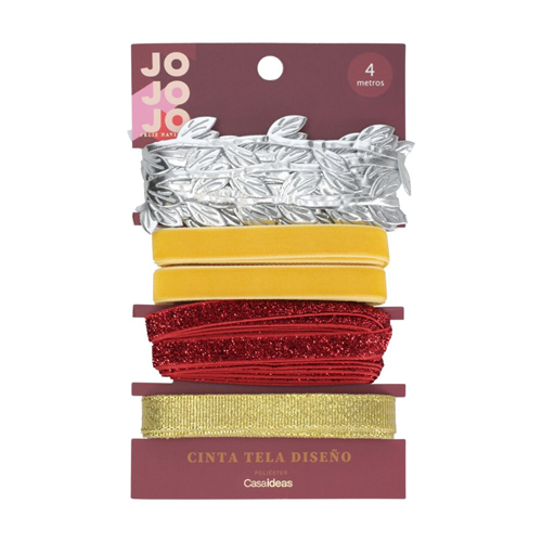 Cintas de tela con diseño navideño