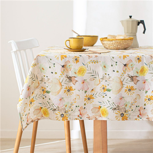 Mantel con estampado floral 150x150 cm