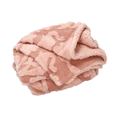 Frazada jacquard doble con corderito 125x150 cm