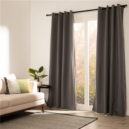 Set de 2 Cortinas blackout forradas con ojillos 140x240 cm c/u