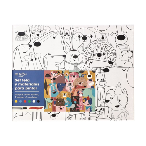 Set de bastidor con pinturas y diseño 24x30 cm