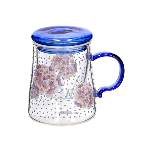 Taza de vidrio con infusor y diseño 400 ml
