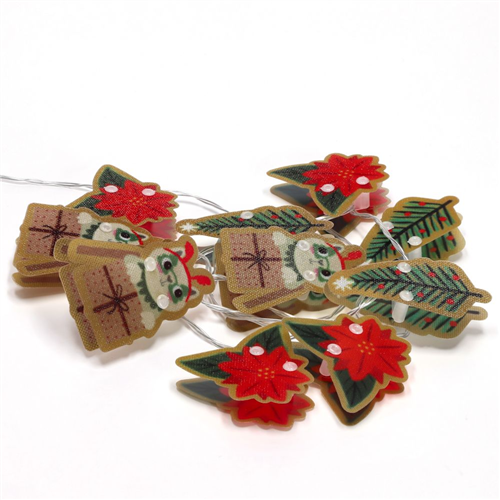 Guirnalda con 10 luces LED con figuras navideñas 2 M