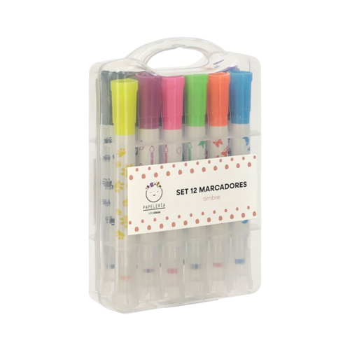 Set 12 Marcadores Distintos Colores.