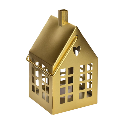 Adorno tipo farol navideño con luz LED