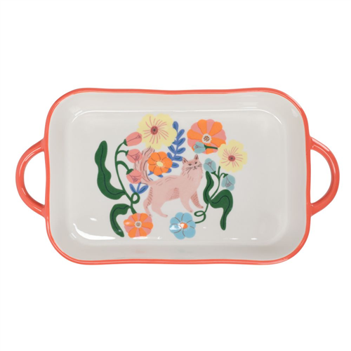 Refractario de cerámica para horno rectangular con asas 1300 ml