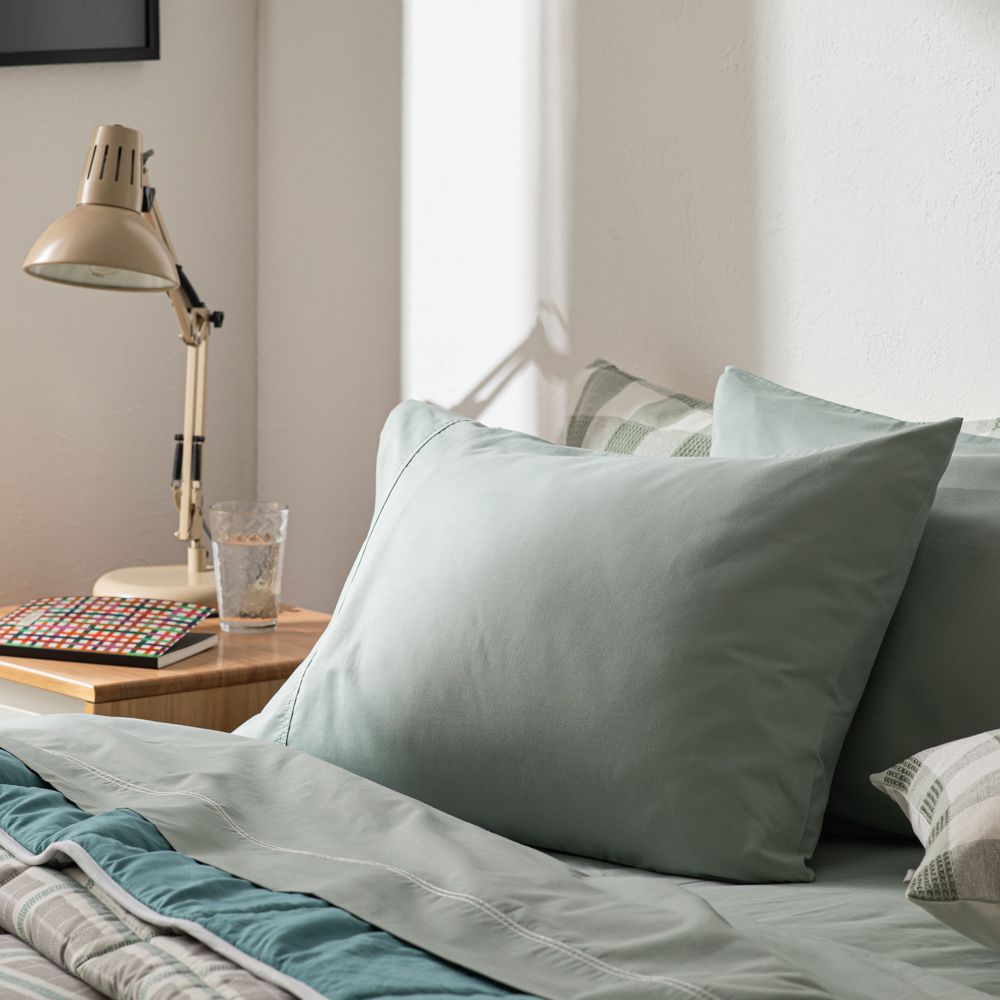 Funda almohada algodón-poliéster liso 144 hilos 50x70 cm