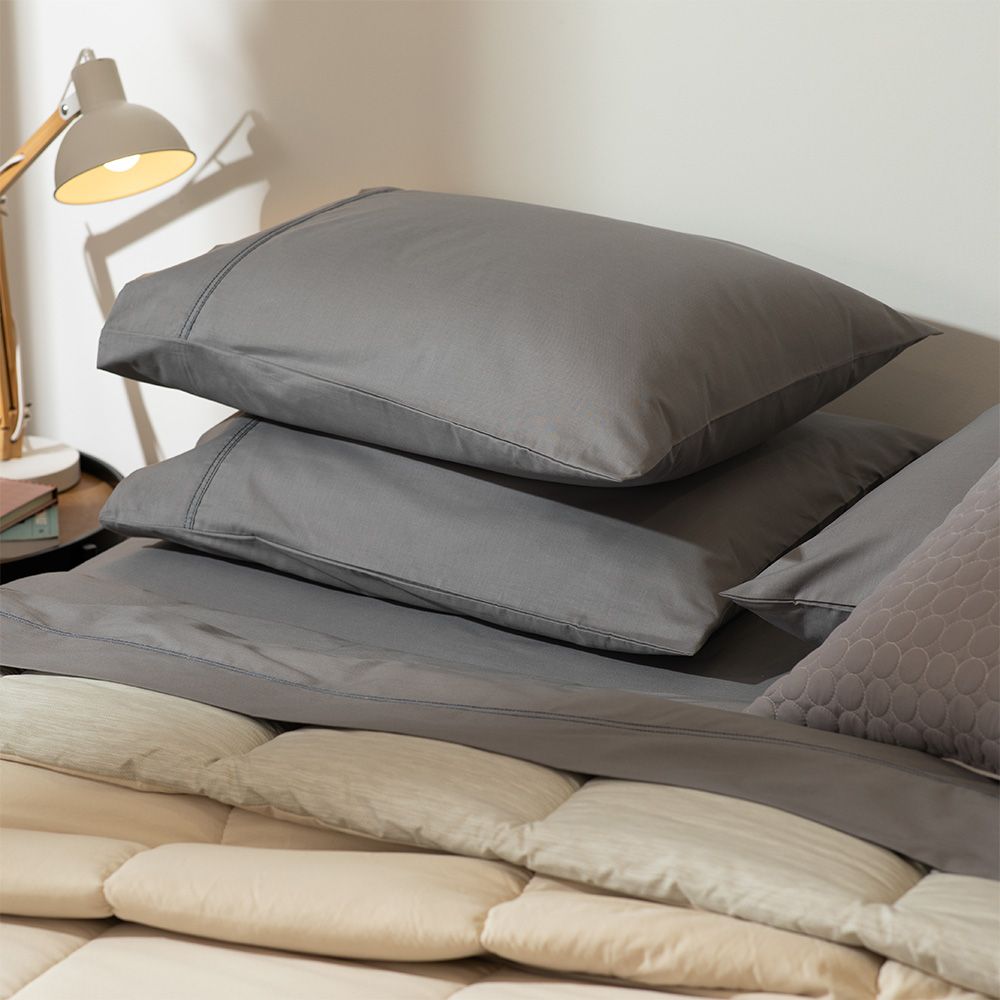 Funda almohada algodón-poliéster liso 144 hilos 50x70 cm