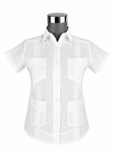 GUAYABERA CUBANA BLANCO DAMA<input type='hidden' value='0' name='currpag_0'>