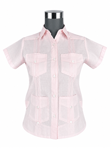 GUAYABERA CUBANA ROSA DAMA