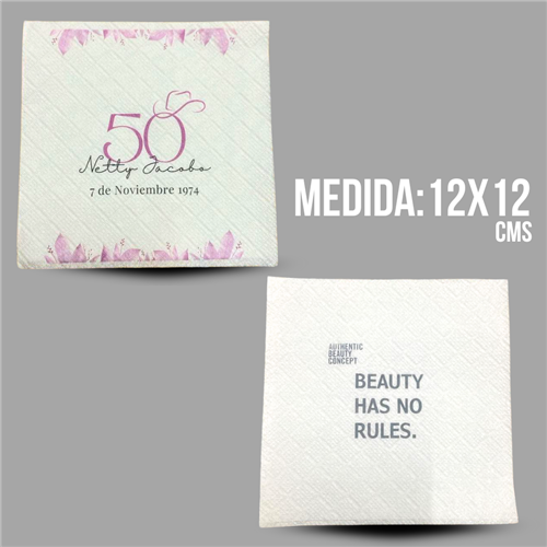 SERVILLETAS PERSONALIZADAS 12X12