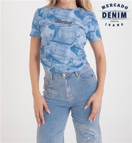 BY003 / Blue Denim Blouse