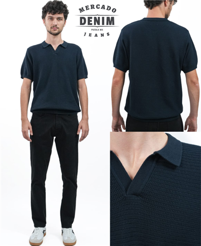 Serene Knit Polo - Black / 19093
