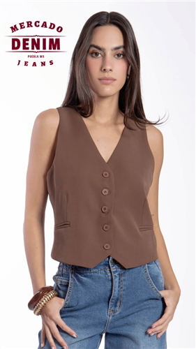 Madison Tailored Vest - Brown / BB0307
