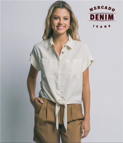 Hampton Tie Shirt - Natural / 10427