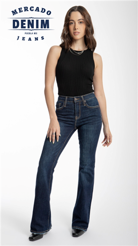 Indigo Whisper Flare Jeans / BL6778