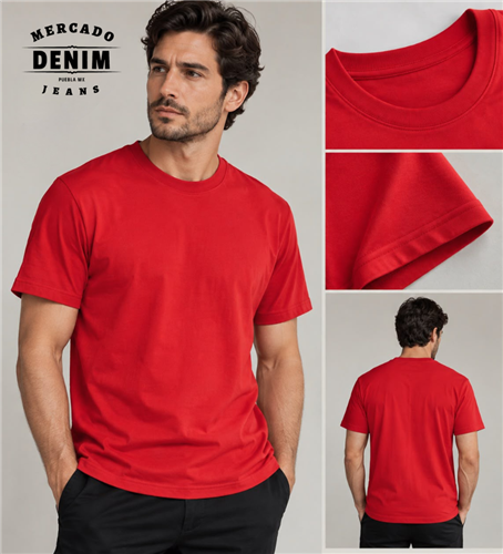 The Denim Match Tee - Red