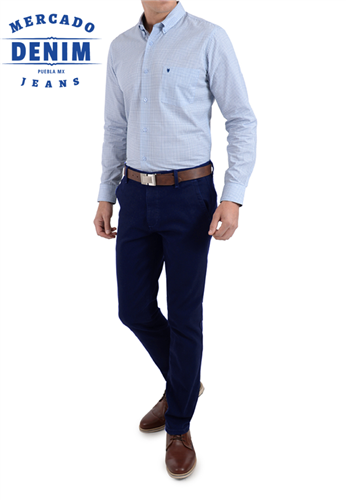 Pantalón chino stretch corte recto marino / AG23