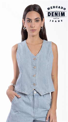 True Line Denim Vest / BL7581