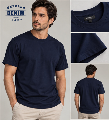 The Denim Match Tee - Navy