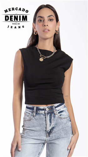 Kind Cotton Blouse - Black / BB0328